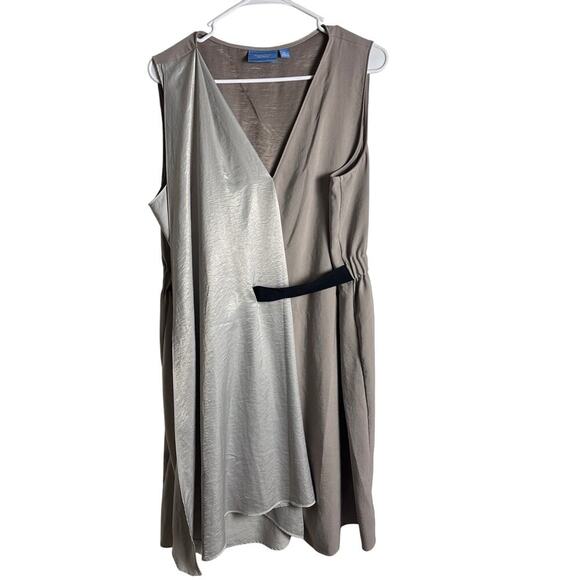 Simply Vera Wang gray two tone wrap style dress XL - Picture 1 of 6